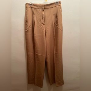 Camel Wide Leg Dress Pant